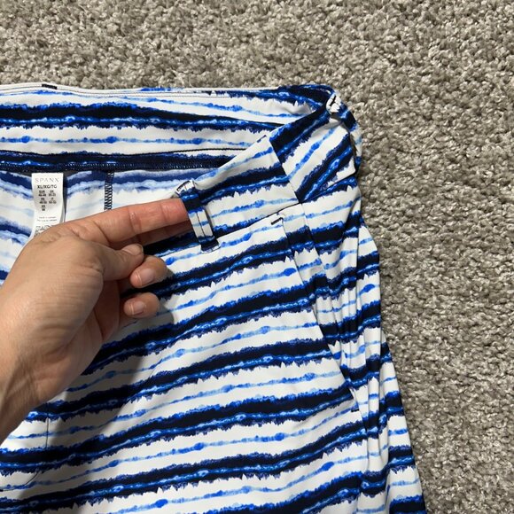 Spanx Sunshine 6 Shorts UPF 50+ Blue Painted Stripe Summer Beach - Picture 9 of 11